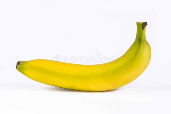 überzogene banane auf biskuit